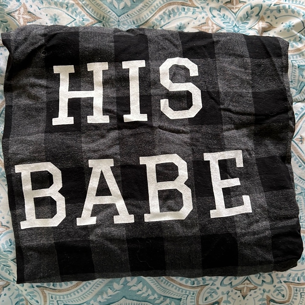 “His Babe” Long sleeve button up